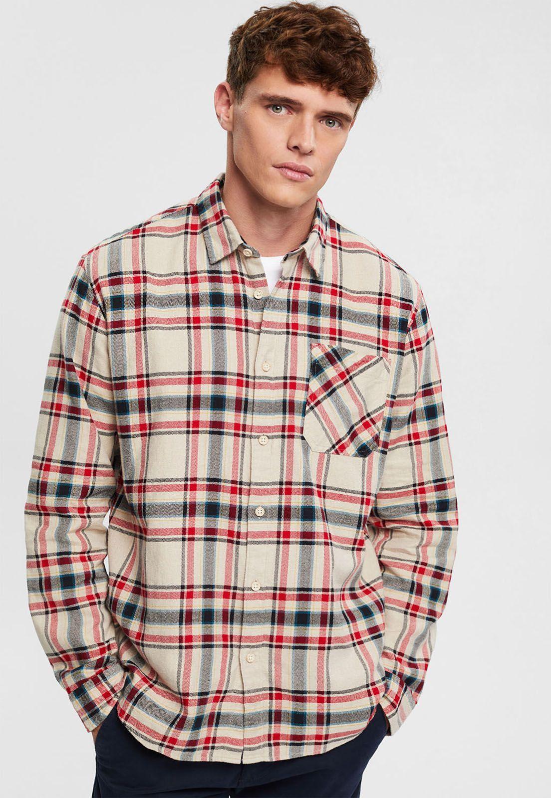 Camisa De Franela Hombre Esprit-0
