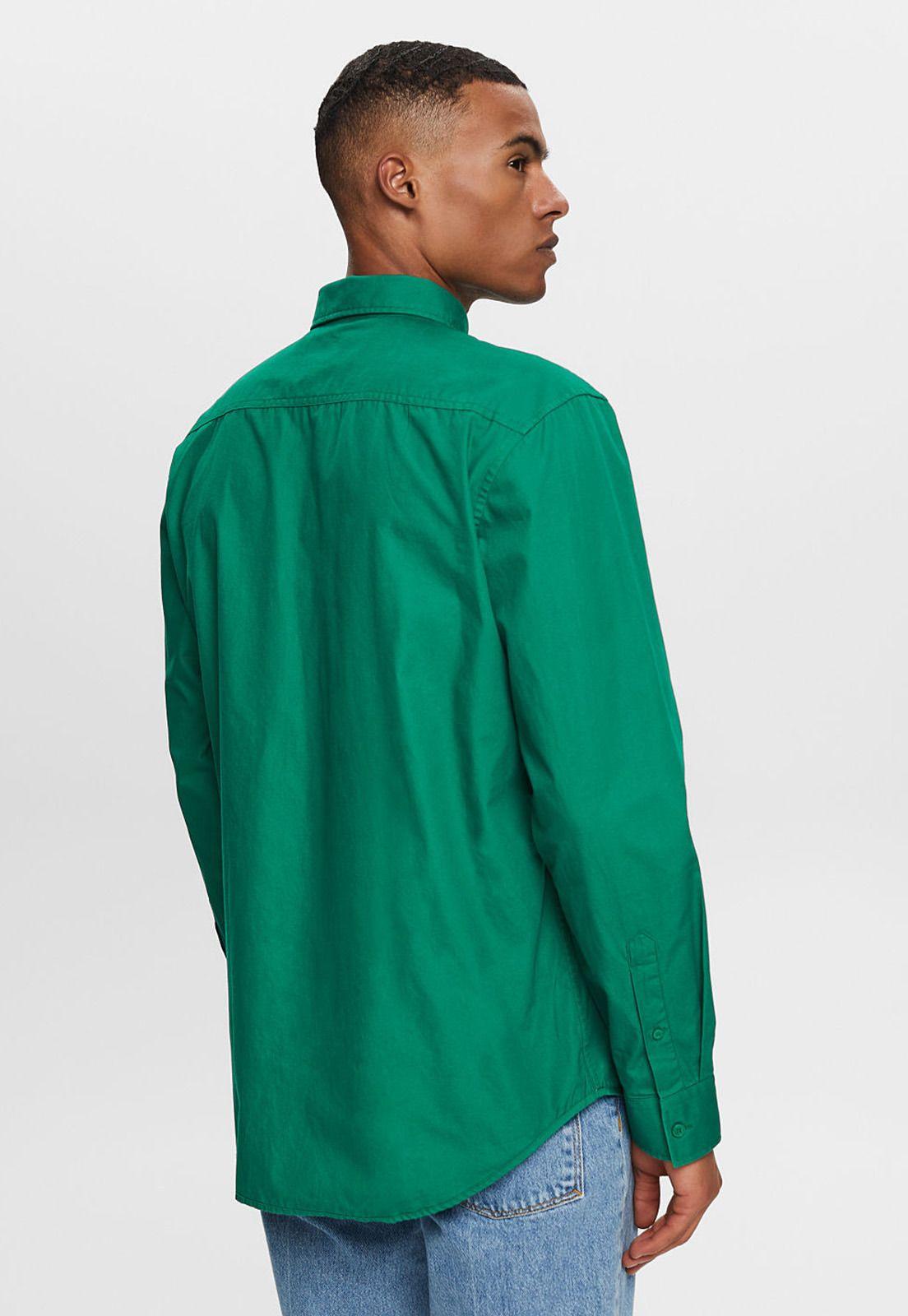 Camisa Manga Larga Con Dos Bolsillos Hombre Esprit Azul cielo-1