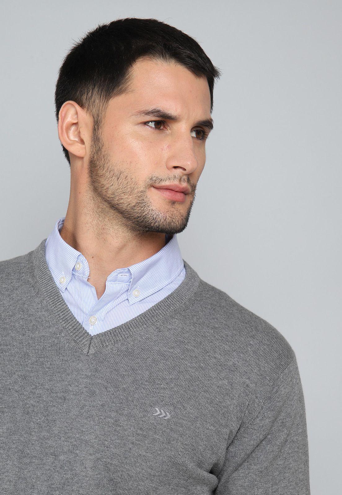 Sweater Cuello V Arrow SW31030GR-2