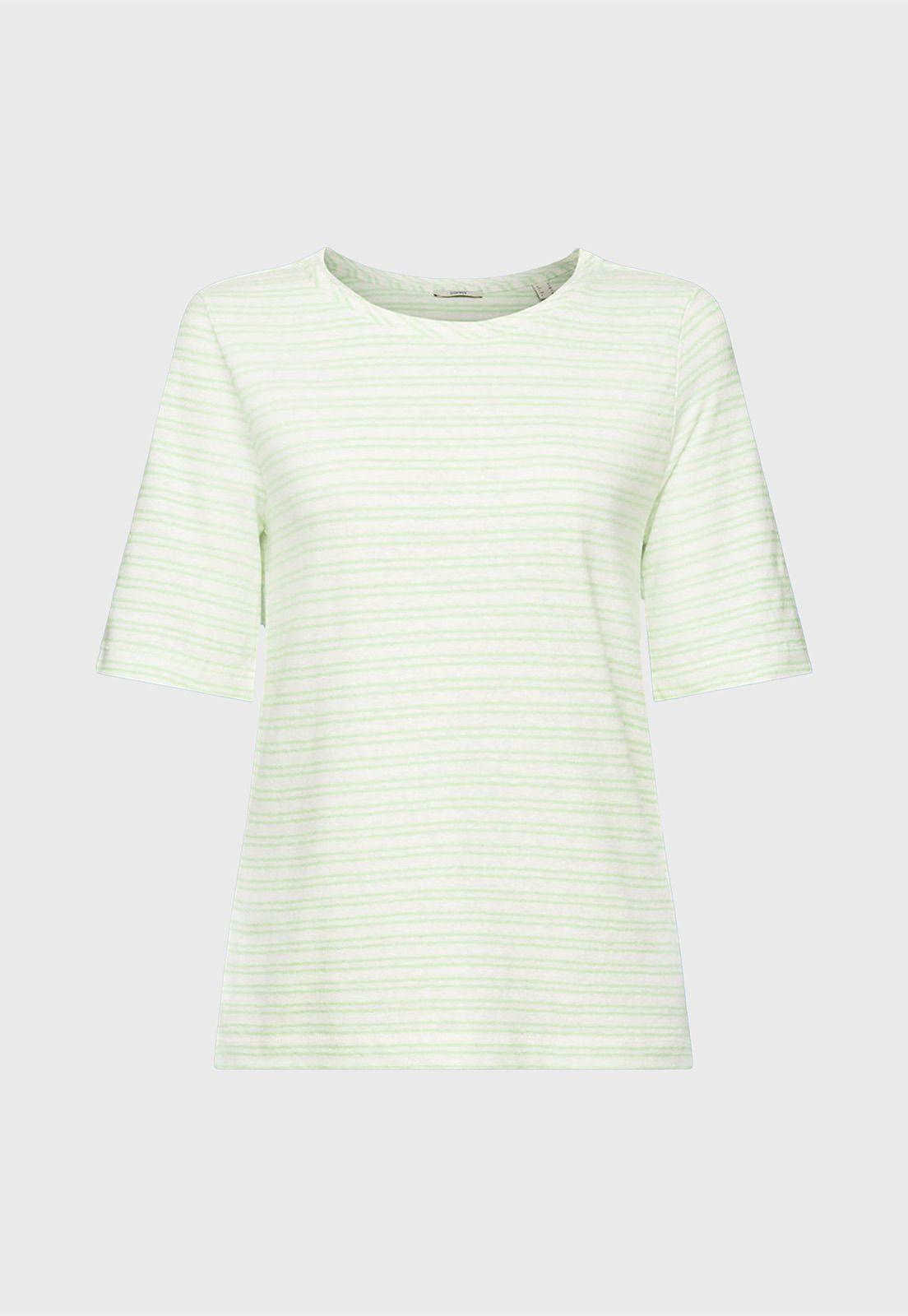 Polera Algodón y Lino a Rayas Mujer Esprit 033EE1K331-3