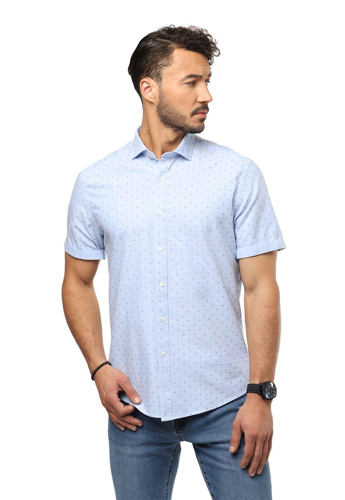Camisa Casual Celeste-0