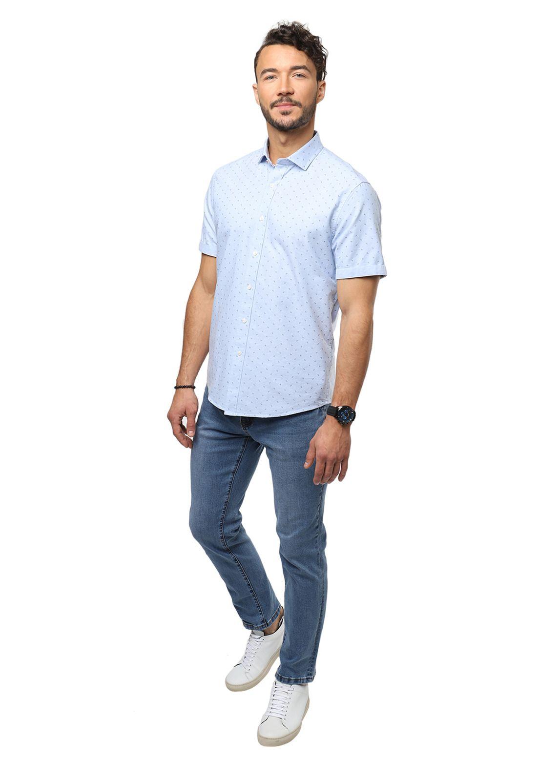 Camisa Casual Celeste-3
