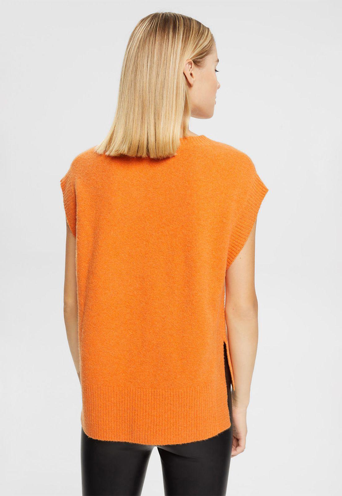 Sweater Sin Mangas Mujer Esprit Naranja-1