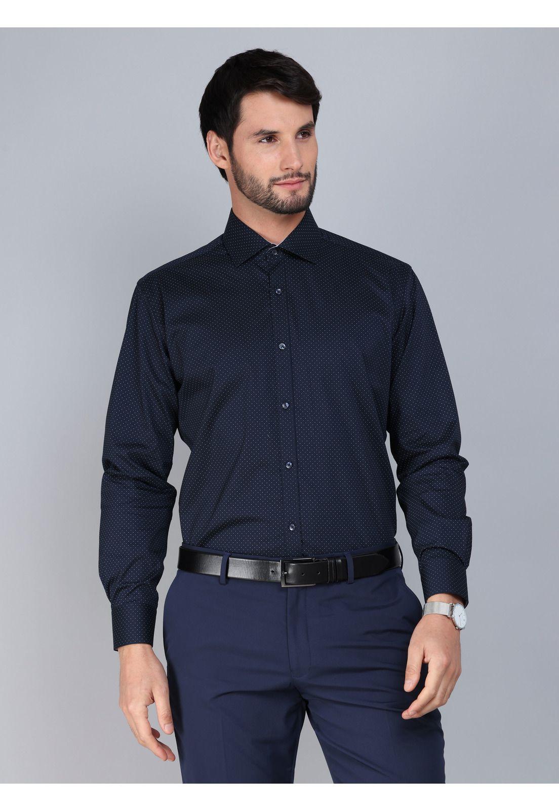 Camisa Formal Spandex Tailored Fit Azul Marino Arrow ARM0510AZ-0