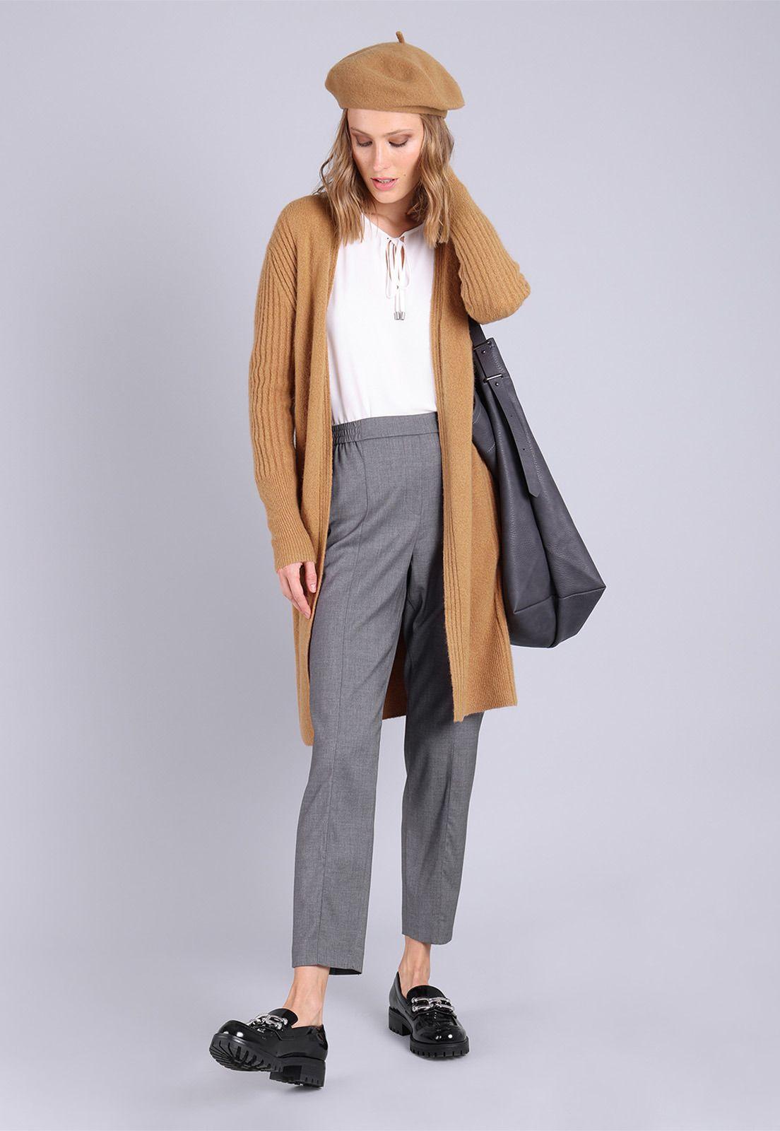 Blusa manga larga con escote abierto Mujer Esprit-4