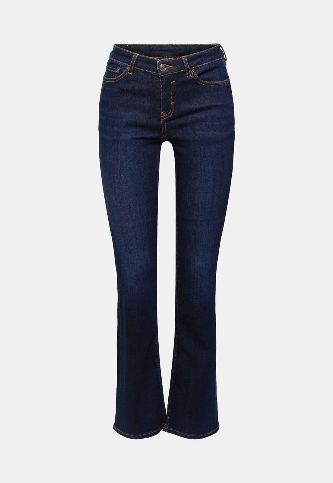 Jeans Pitillo Acampanados De Tiro Alto Mujer Esprit-3