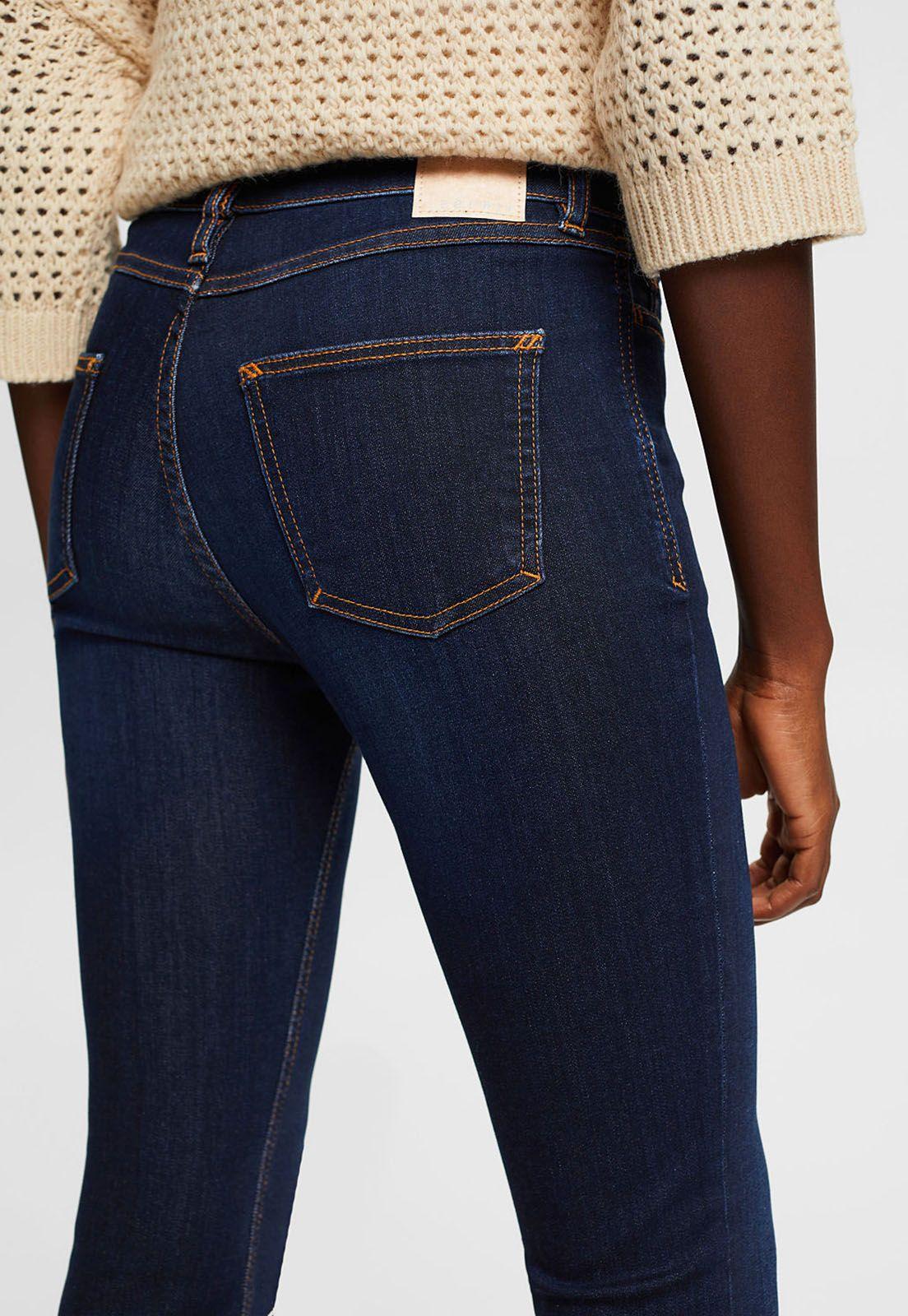 Jeans Pitillo Acampanados De Tiro Alto Mujer Esprit-2
