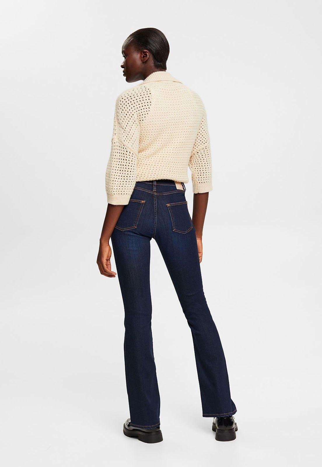 Jeans Pitillo Acampanados De Tiro Alto Mujer Esprit-1