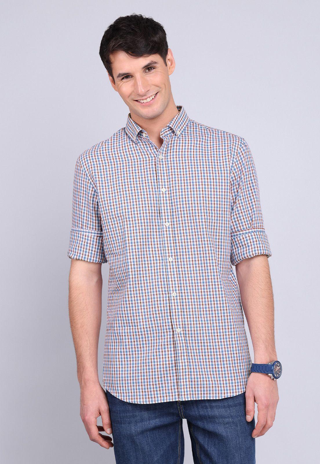 Camisa Cuadros Manga Larga Guy Laroche GLBVF03AZ-0