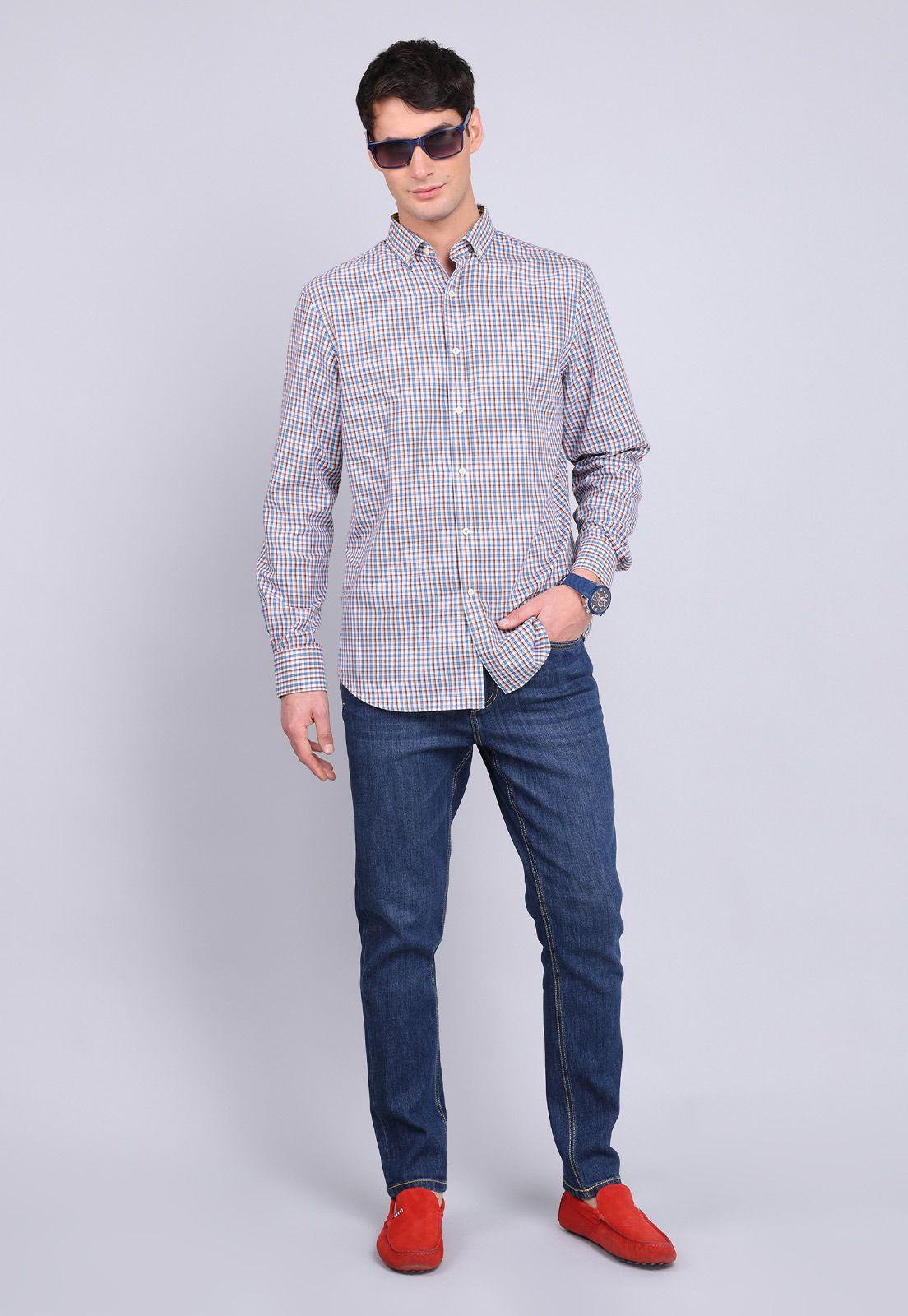 Camisa Cuadros Manga Larga Guy Laroche GLBVF03AZ-3