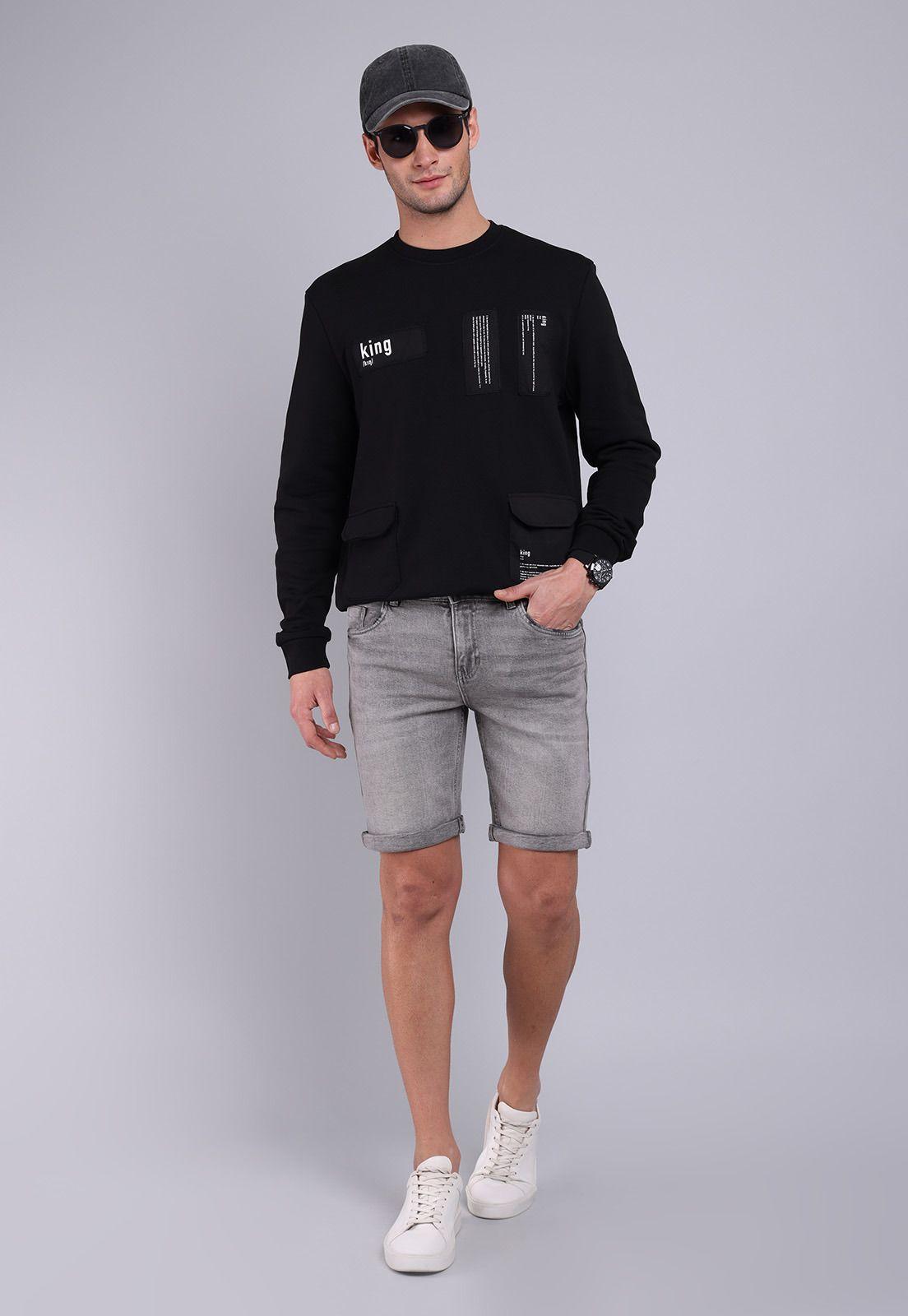 Bermuda Denim Slim Fit Soviet BVSHC90GR-3