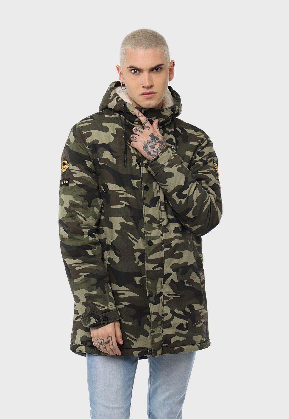 Chaqueta Larga Con Gorro Casual Soviet SVJK283VE-0