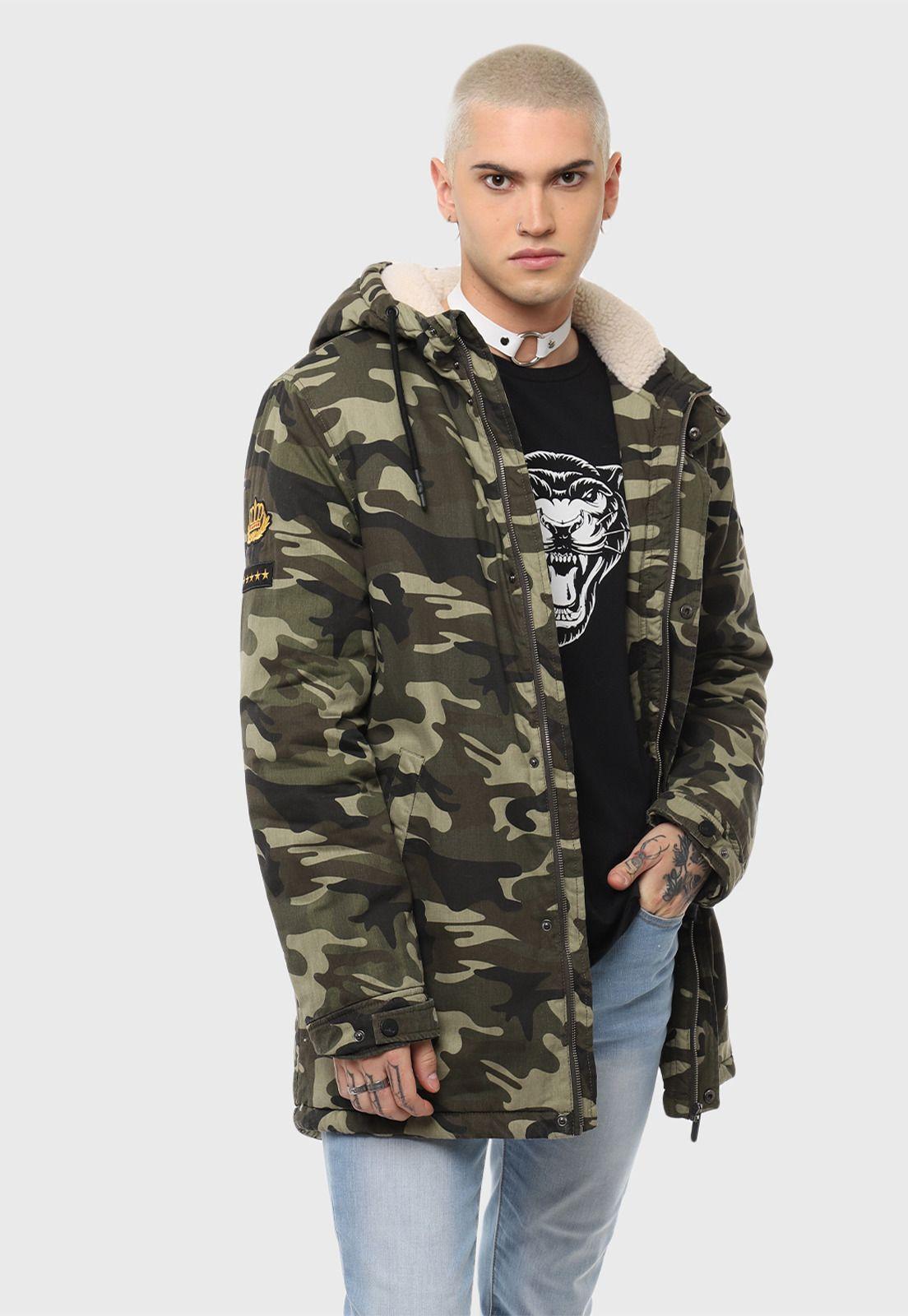 Chaqueta Larga Con Gorro Casual Soviet SVJK283VE-1