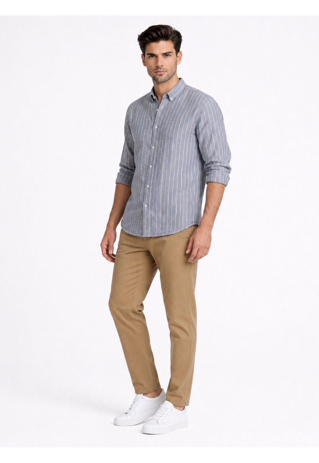Camisa A Rayas Regular Fit Denim Piero Butti PBDVF12DE-3