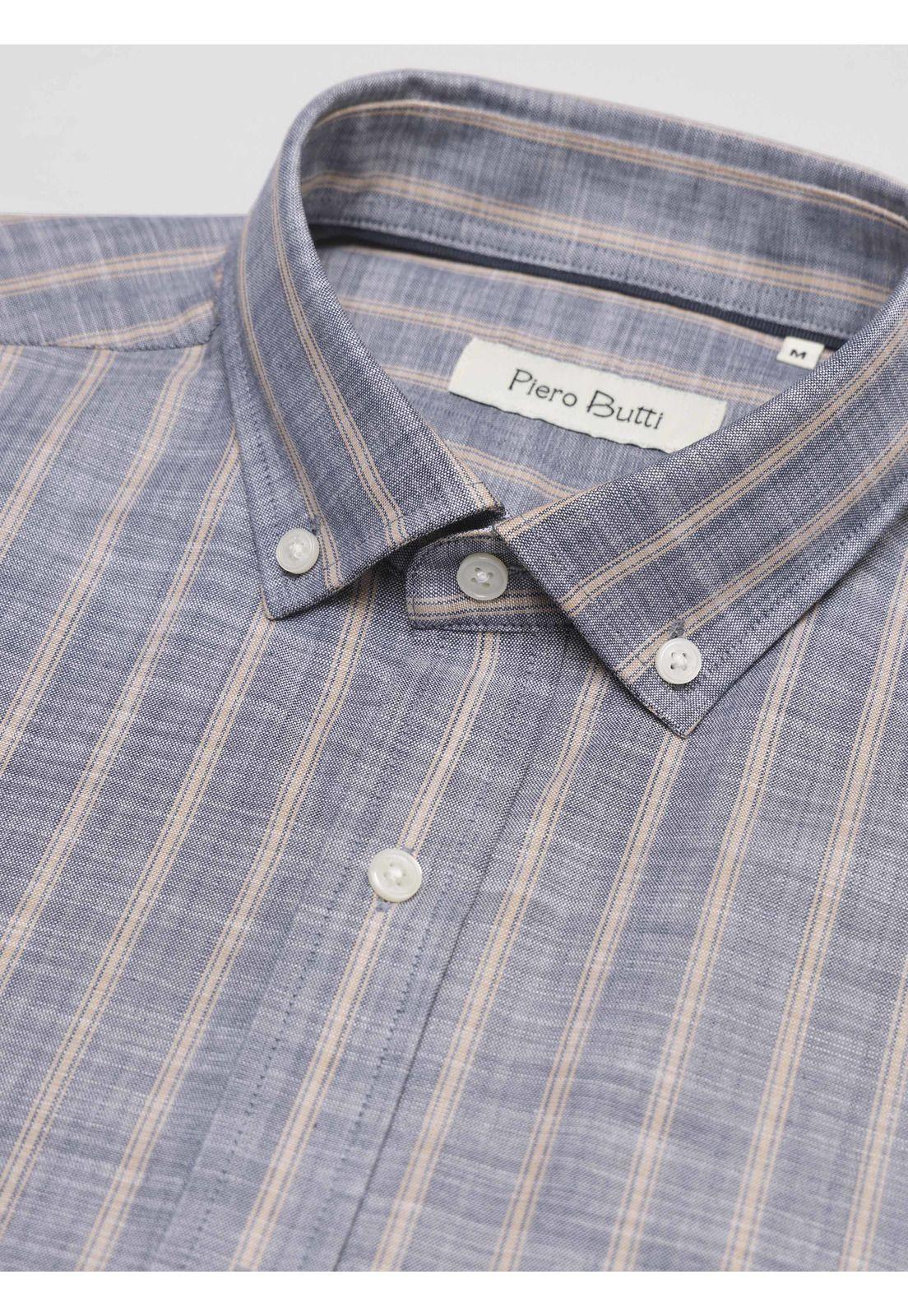 Camisa A Rayas Regular Fit Denim Piero Butti PBDVF12DE-4