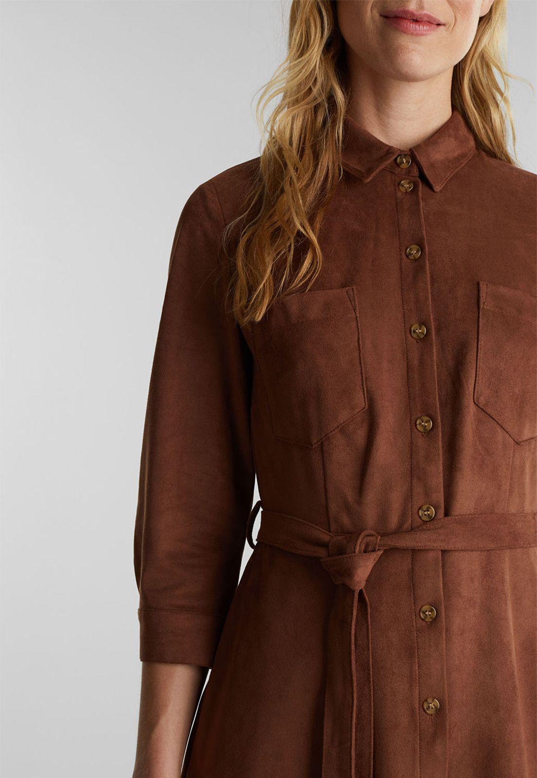 Vestido Midi De Suede Esprit-2