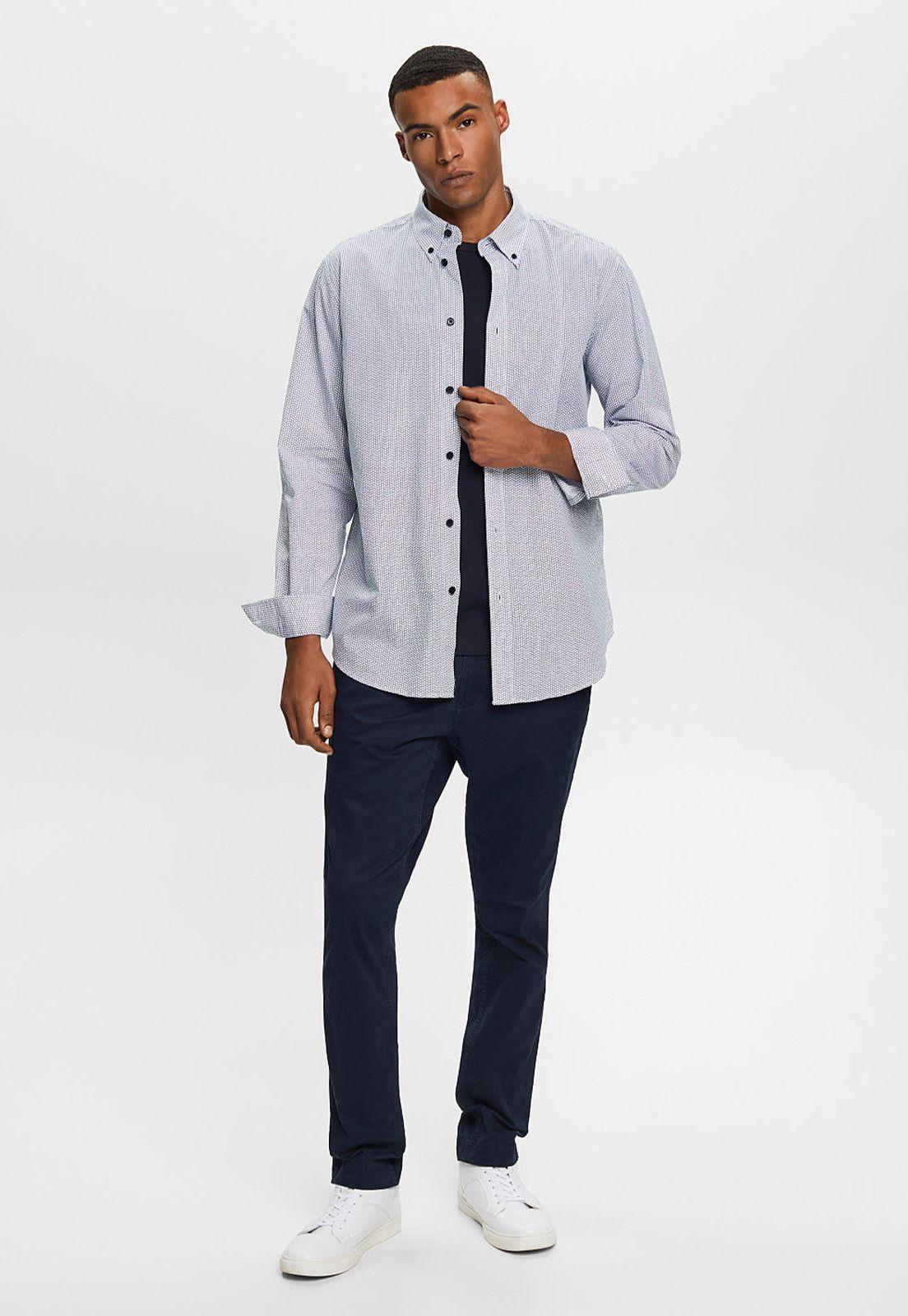 Camisa Estampada Manga Larga Hombre Esprit 073EE2F307-2