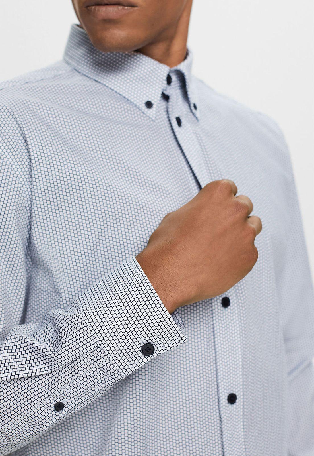 Camisa Estampada Manga Larga Hombre Esprit 073EE2F307-3