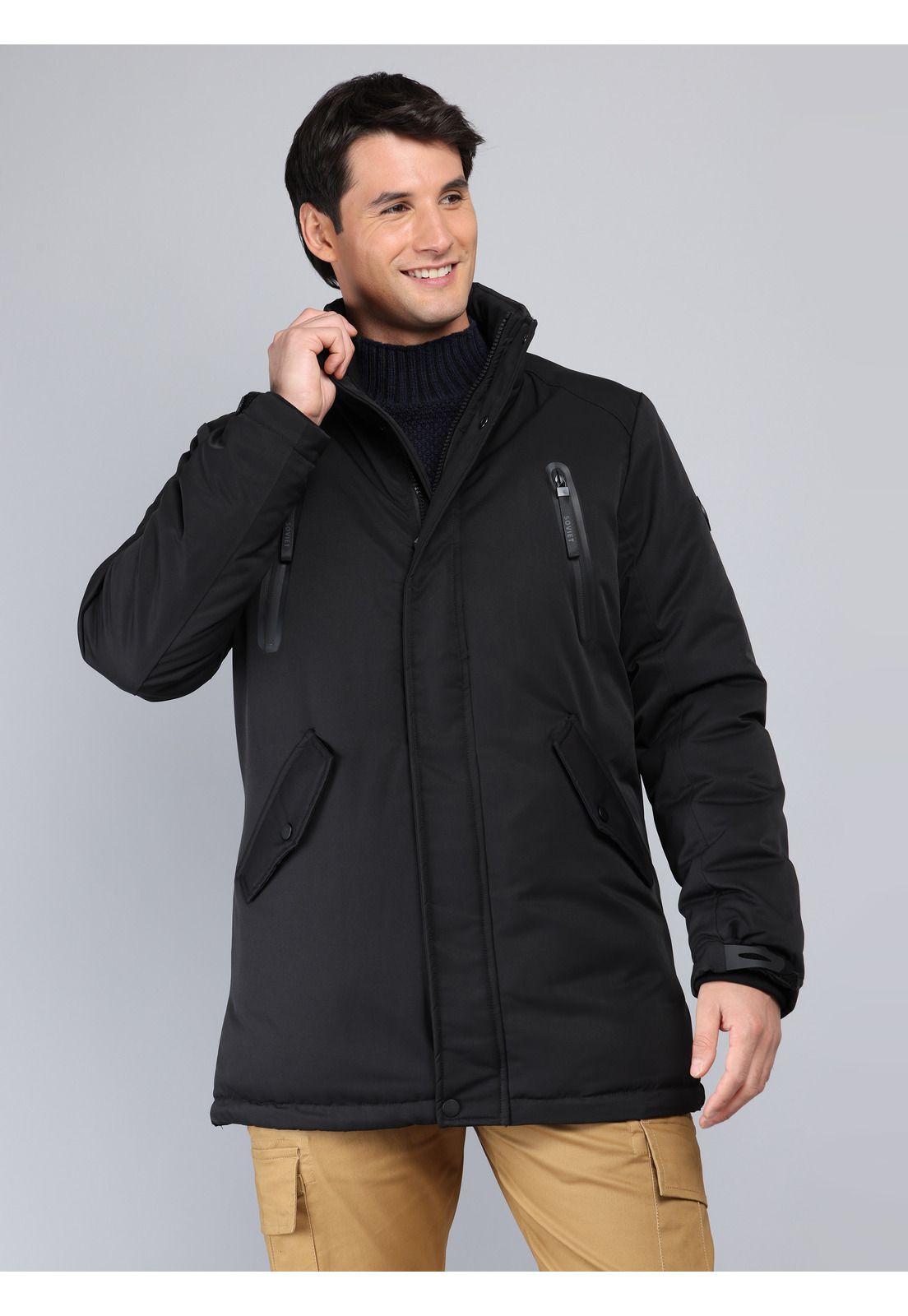 Chaqueta Acolchada Regular Fit Negro Soviet SCIG099NE-6