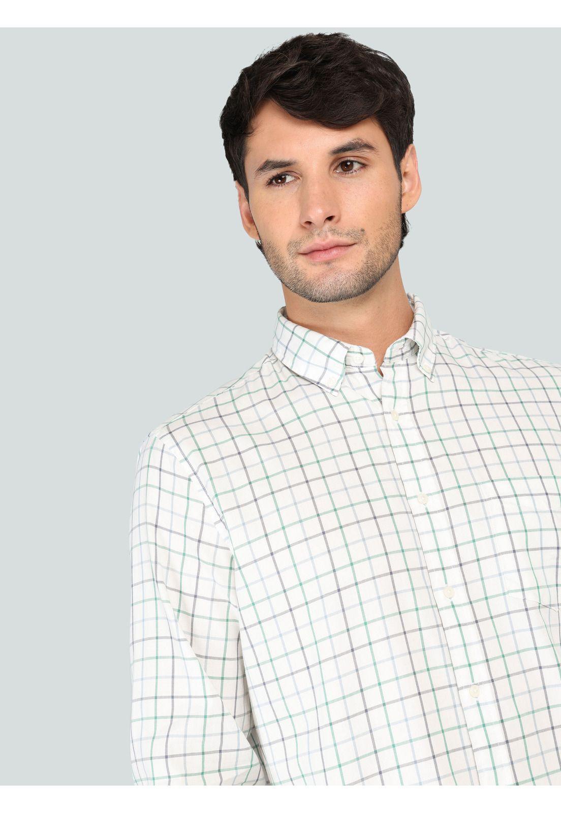 Camisa A Cuadros Regular Fit Verde Arrow CM33005VE-2
