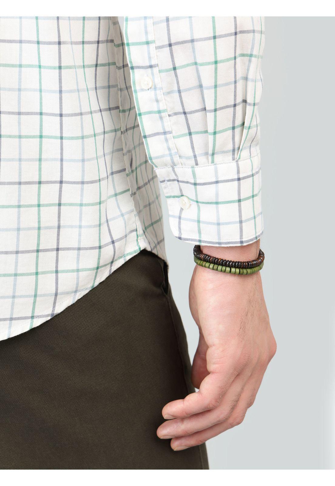 Camisa A Cuadros Regular Fit Verde Arrow CM33005VE-5