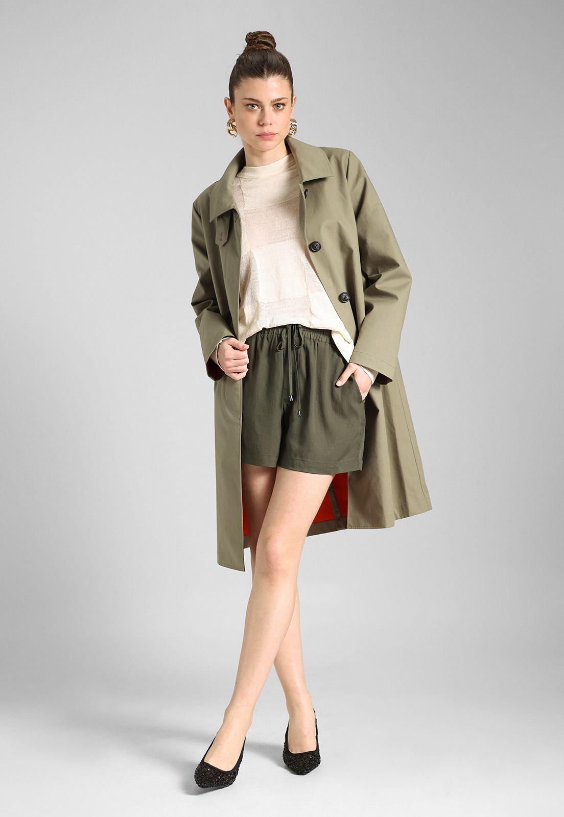 Sweater A Cuadros En Mezcla De Lino Mujer Esprit 044EE1I333-5