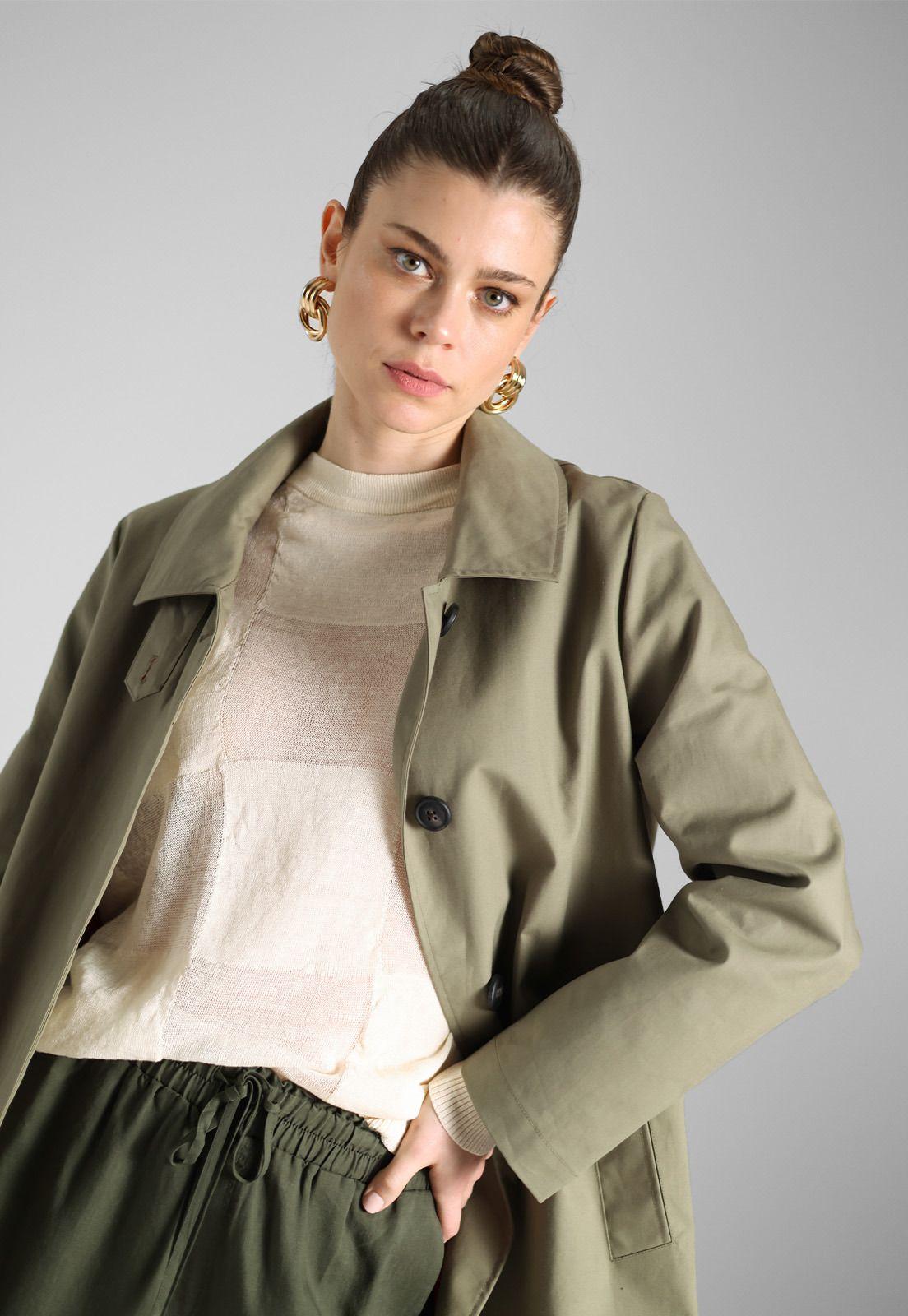 Sweater A Cuadros En Mezcla De Lino Mujer Esprit 044EE1I333-6