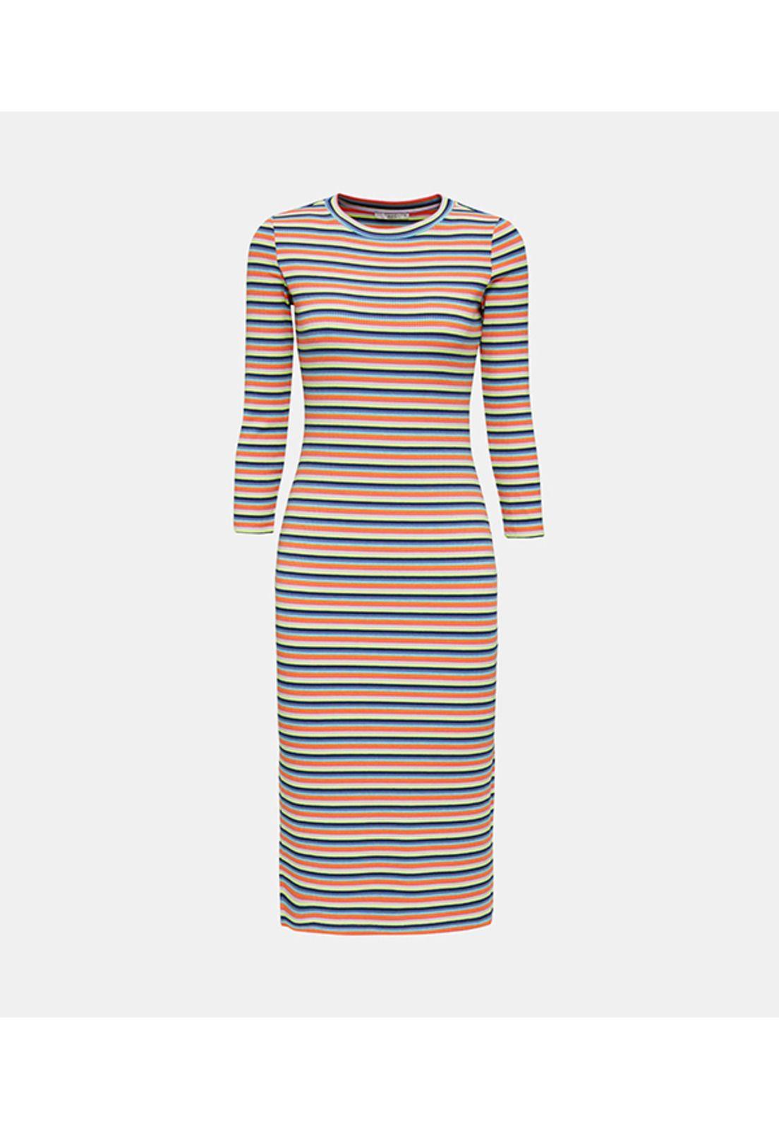 Vestido rayas multicolor-3