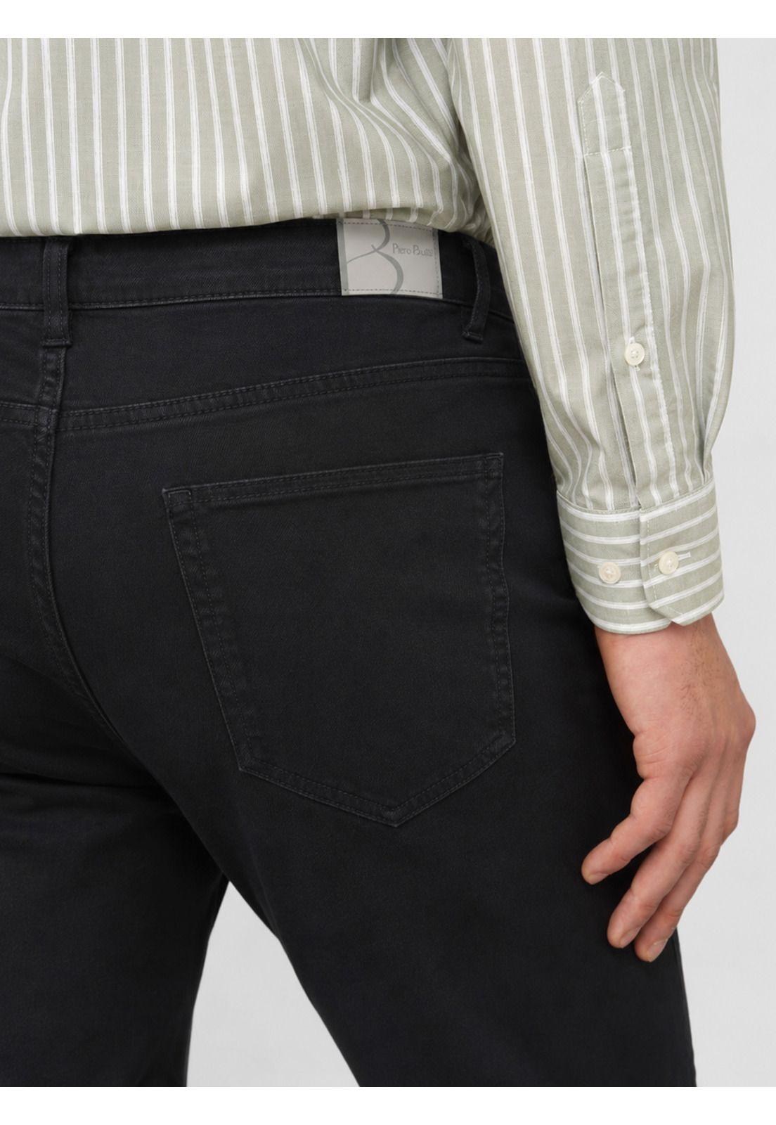 Pantalón Stone Wash Regular Fit Negro Piero Butti PBDVB05NE-2