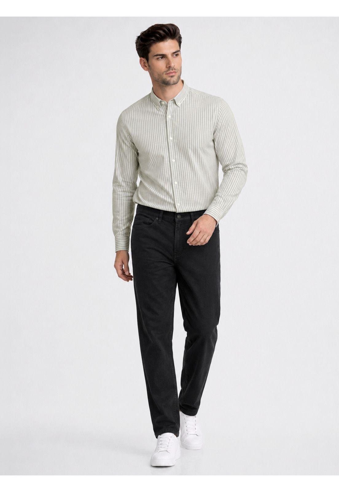 Pantalón Stone Wash Regular Fit Negro Piero Butti PBDVB05NE-3
