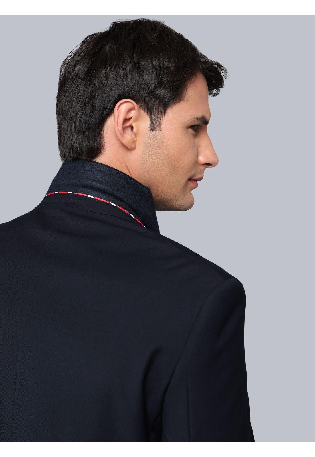 Blazer Liso Poli Lana Tailored Fit Azul Marino Arrow 5033990NB-4