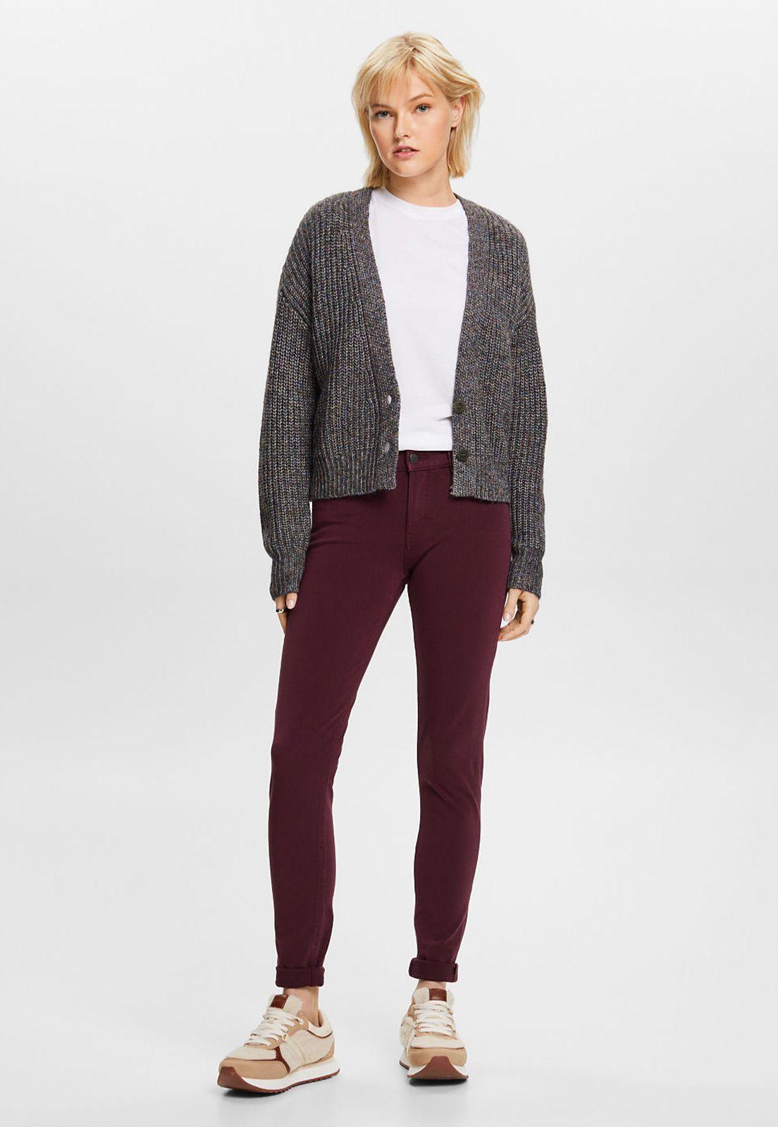 Pantalón de tejido elástico corte ajustado Mujer Esprit-2