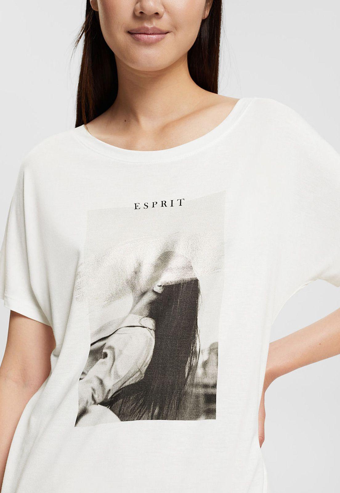 Polera Estampada Con Efectos Brillantes Mujer Esprit-2