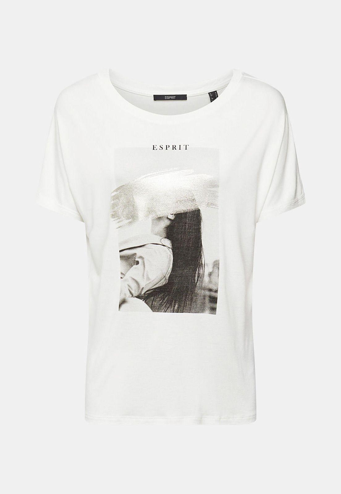 Polera Estampada Con Efectos Brillantes Mujer Esprit-3