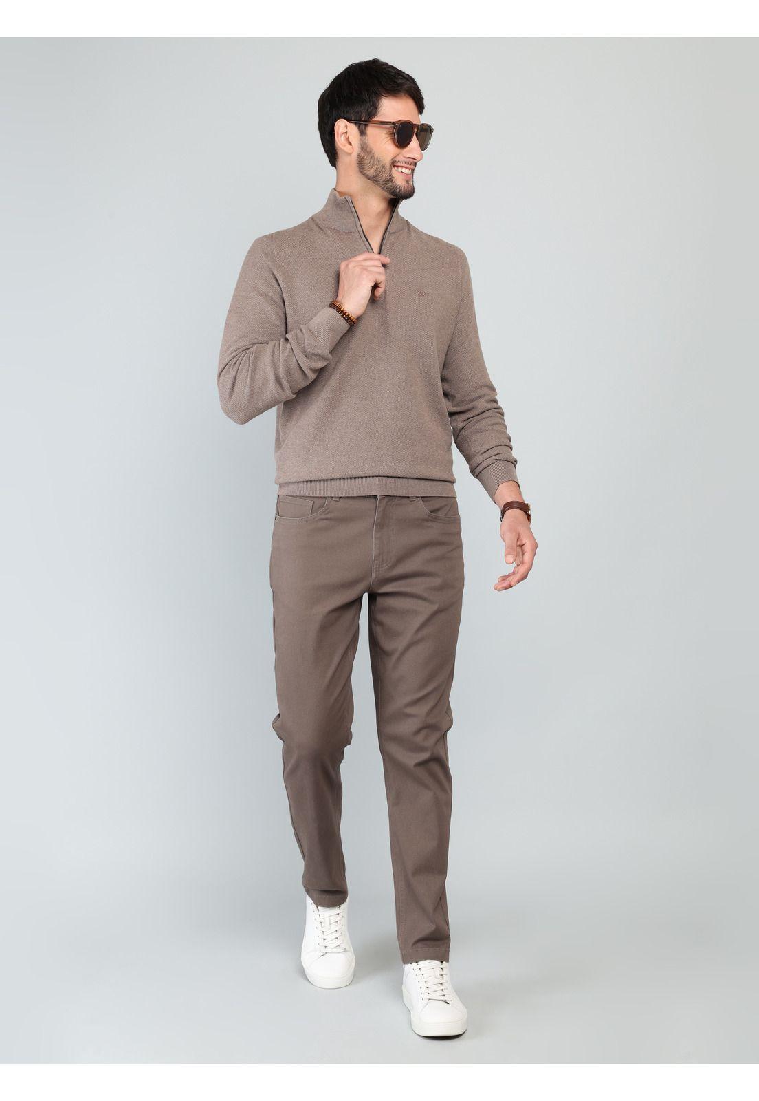 Sweater Cuello Alto Regular Fit Café Arrow SW33007CA-3