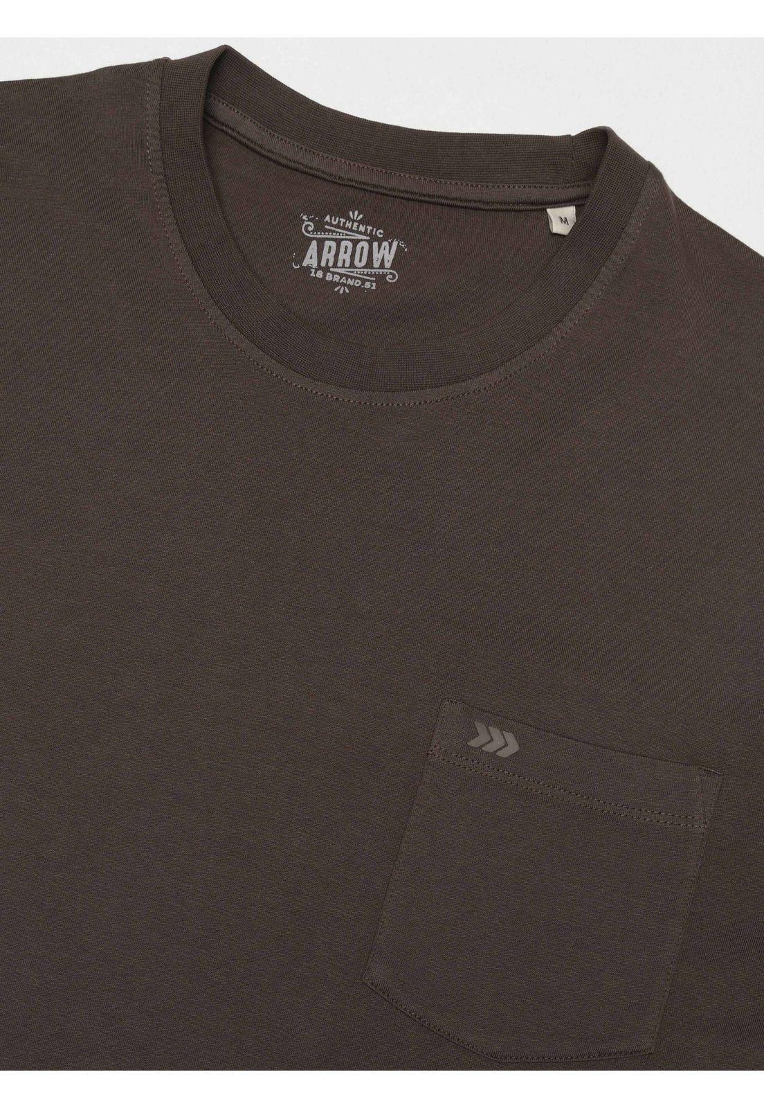 Polera Algodón Lisa Regular Fit Café Arrow PO34031CA-4