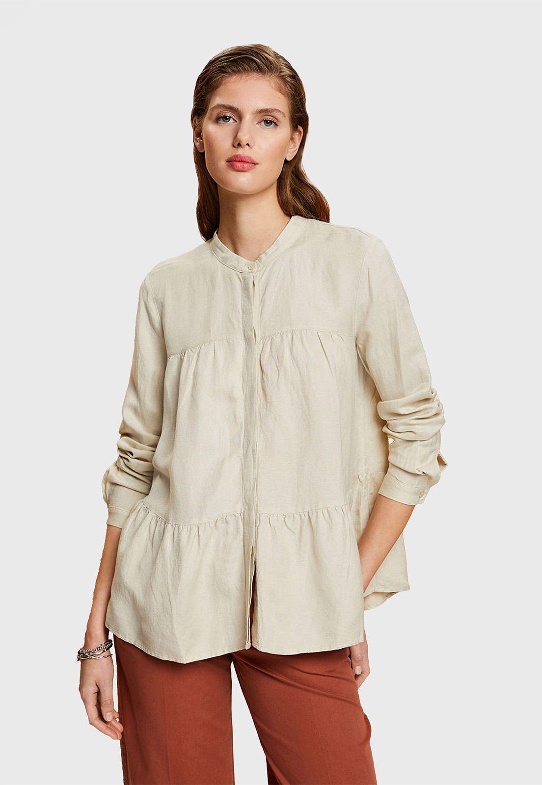 Blusa Camisera De Lino Mujer Esprit 033EE1F303-0