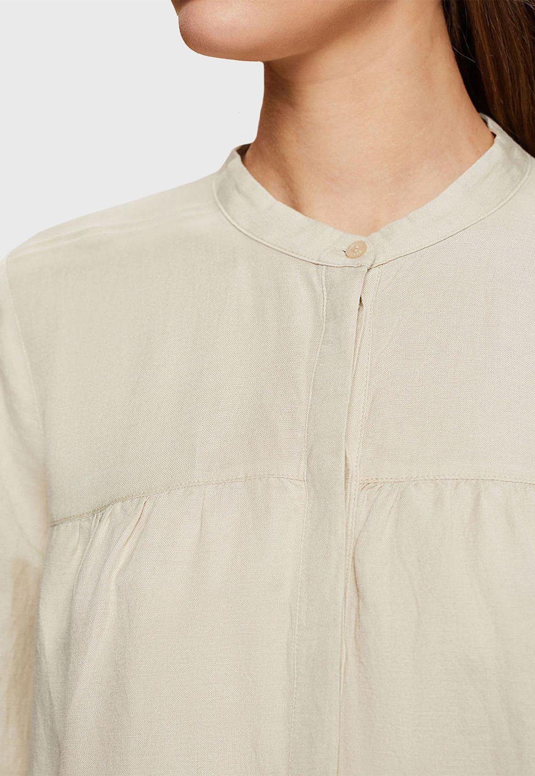 Blusa Camisera De Lino Mujer Esprit 033EE1F303-2