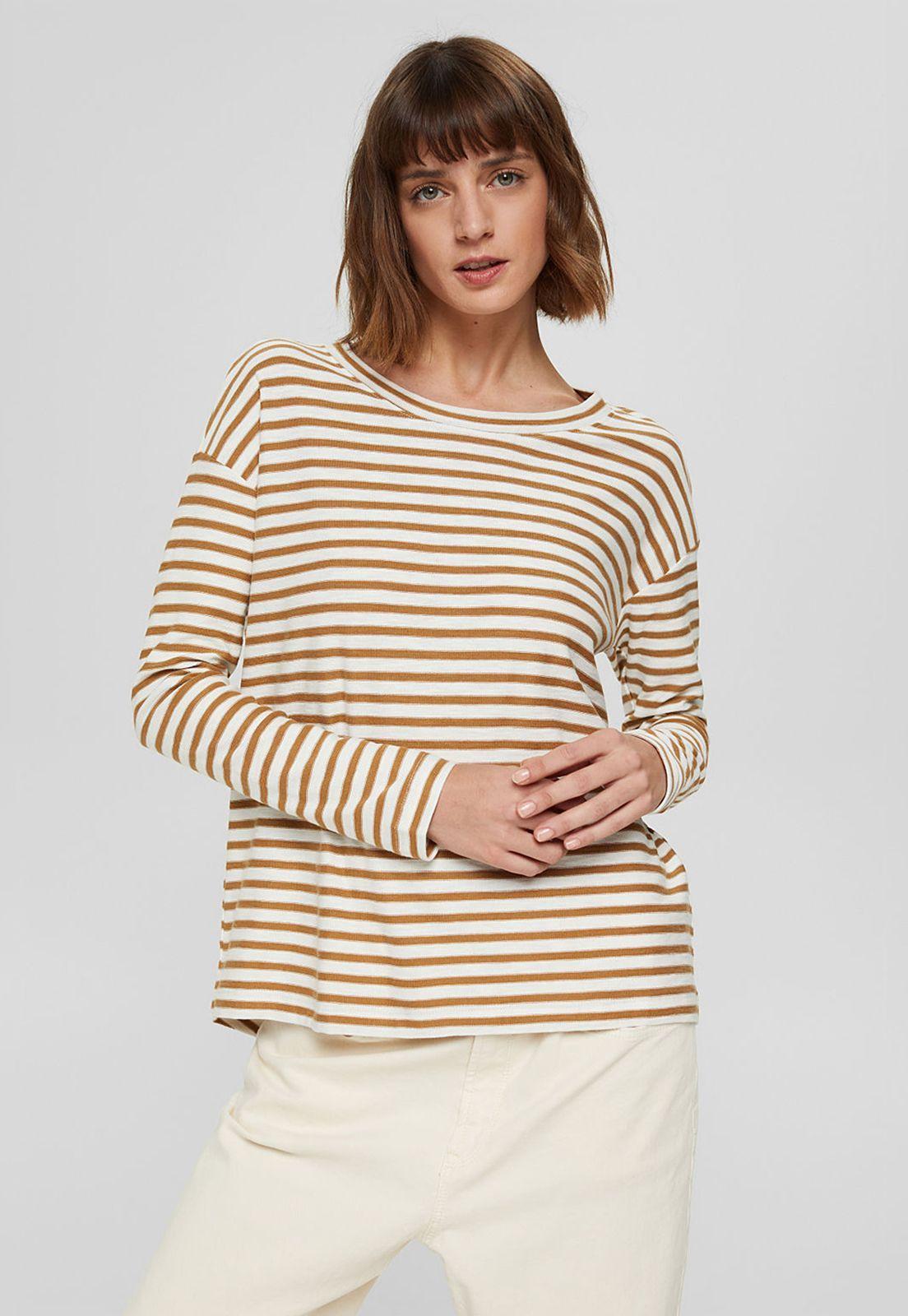 Polera Mujer Manga Larga A Rayas Esprit-0
