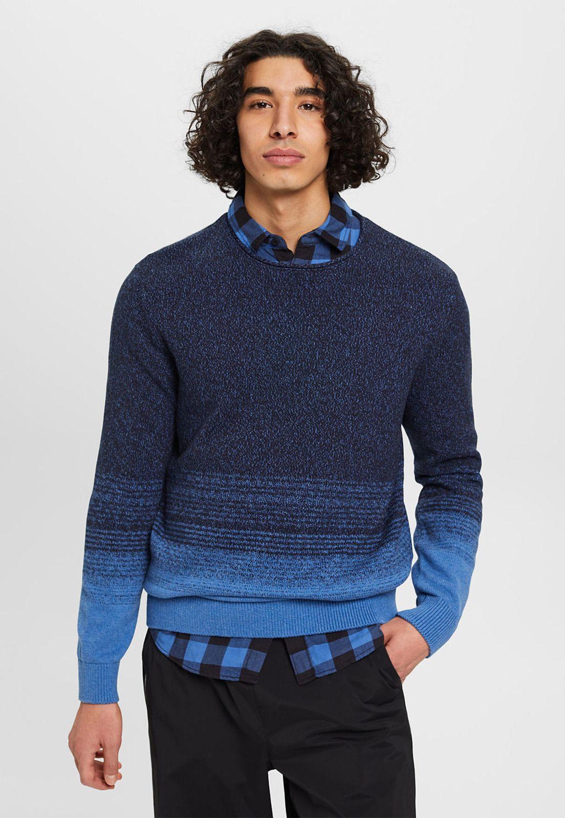 Sweater Con Efecto Degradado Hombre Esprit Azul marino-0
