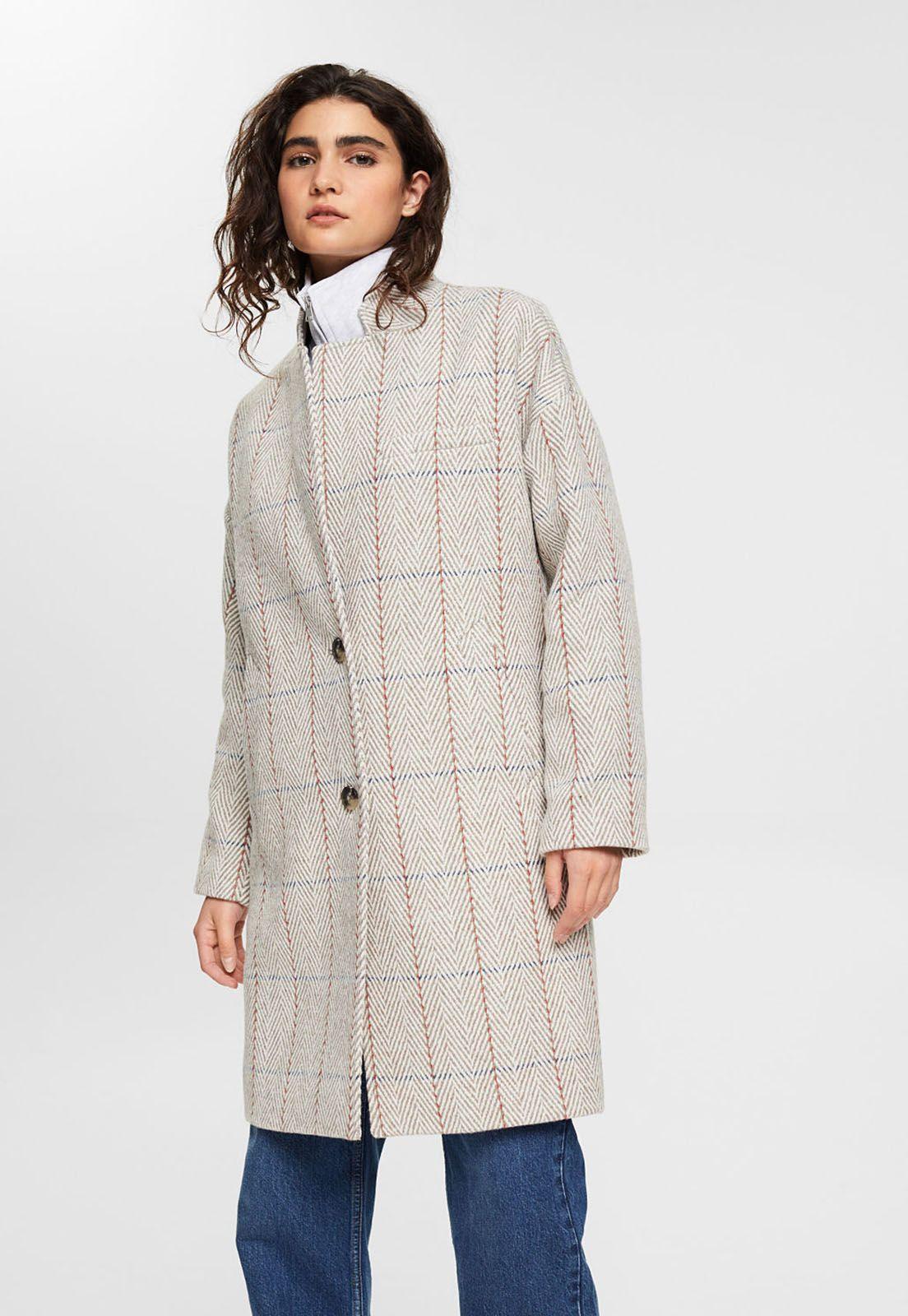 Abrigo Estampado Mujer Esprit-0