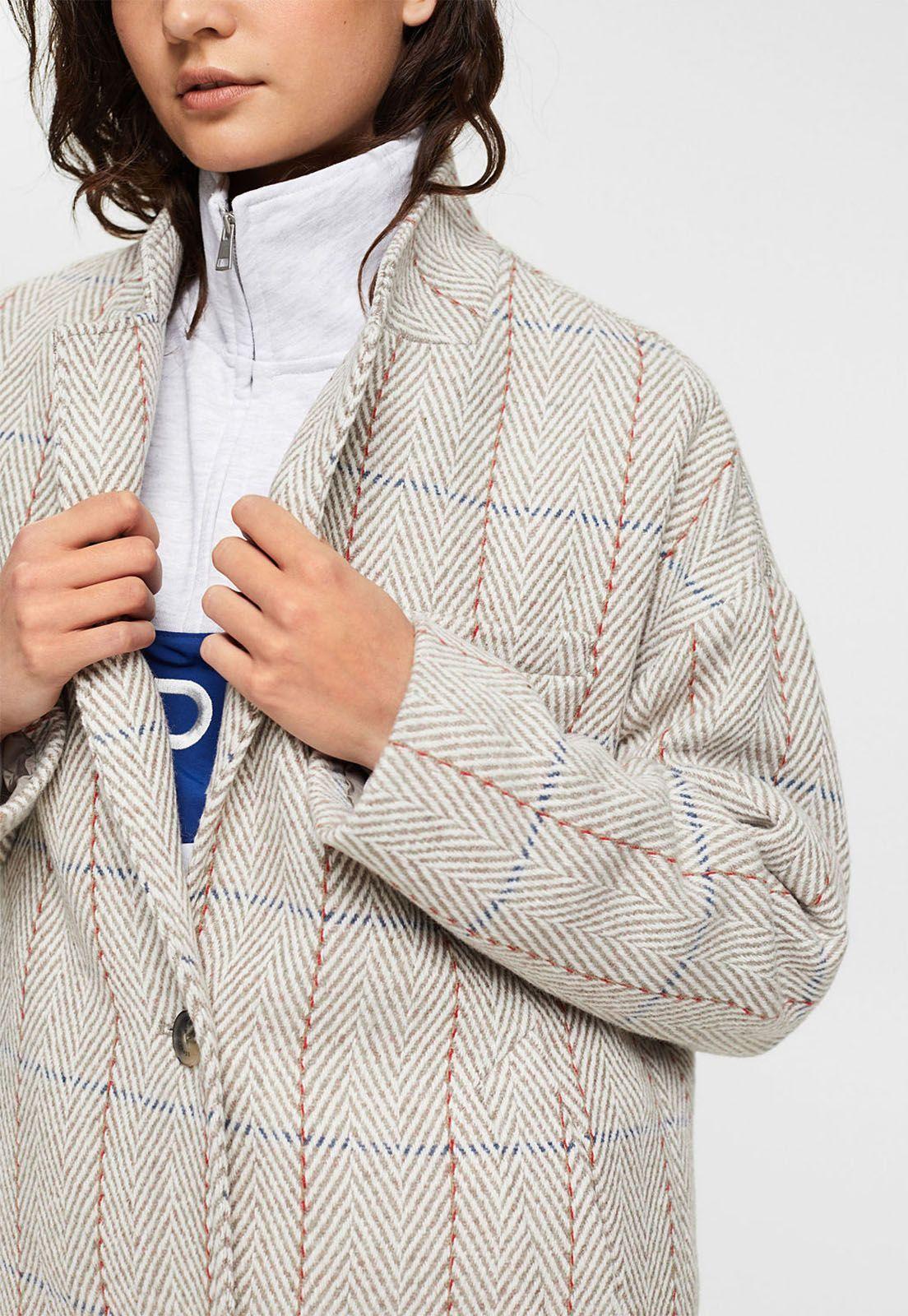 Abrigo Estampado Mujer Esprit-2