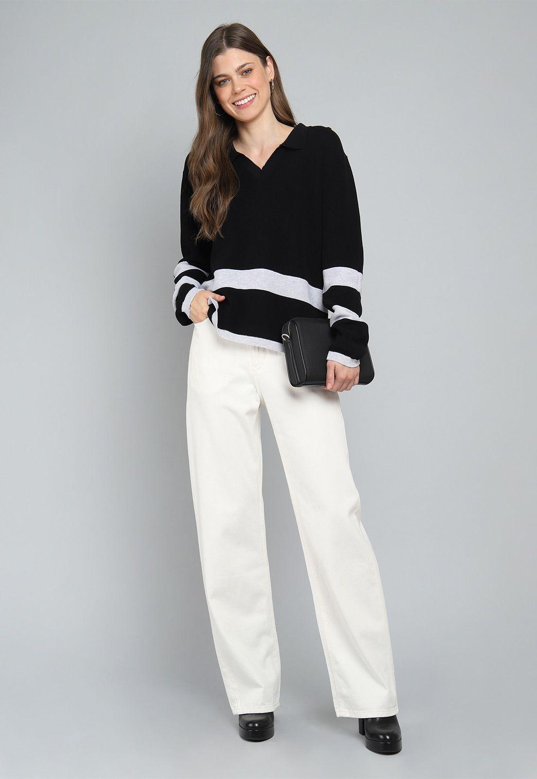 Sweater Cuello Camisero Mujer Esprit 084EE1I334-3