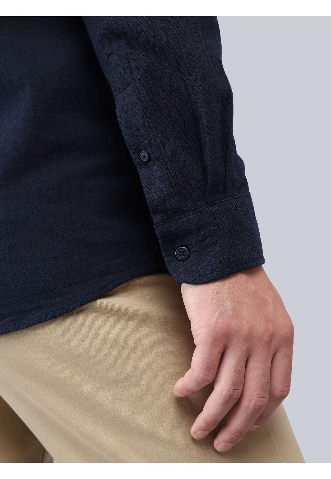 Camisa Texturada Regular Fit Azul Marino Arrow CM33043NB-5