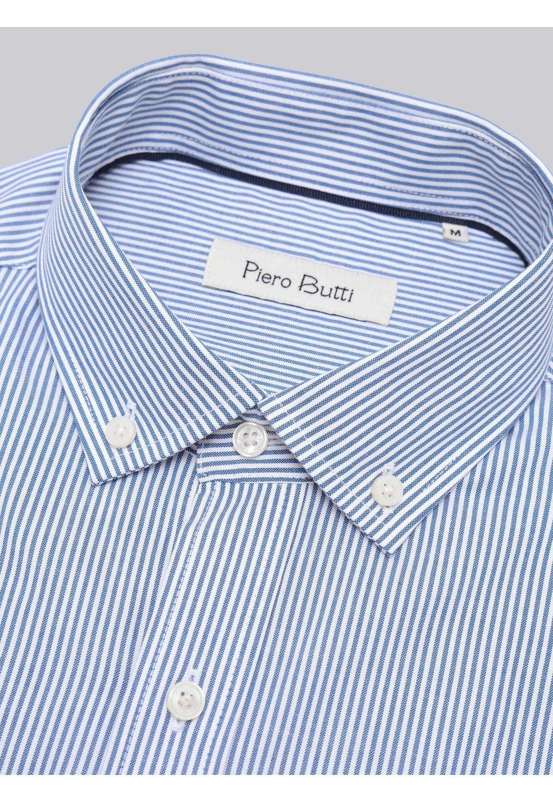 Camisa Rayas Tailored Fit Azul Piero Butti PBCIF10AZ-4