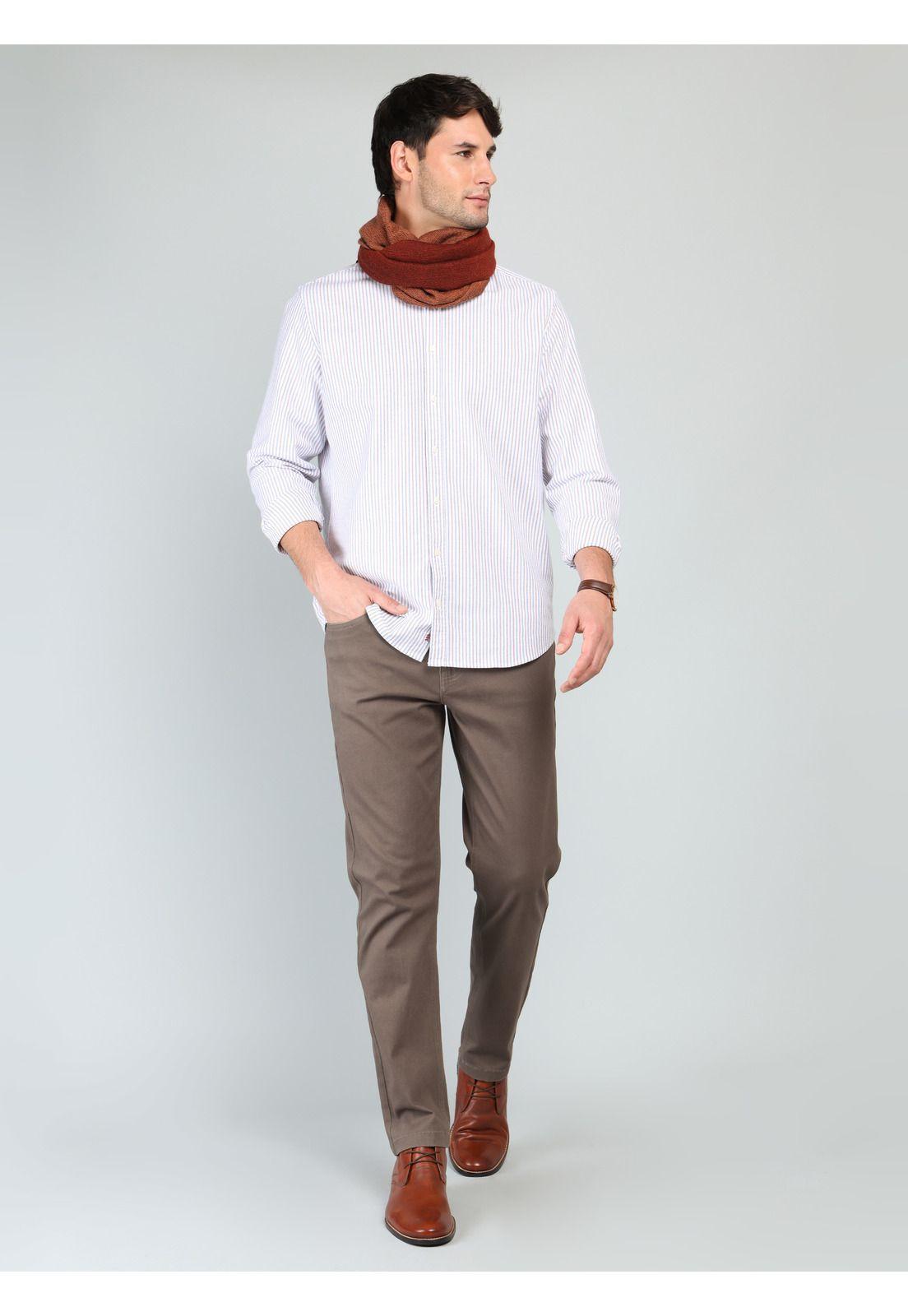 Camisa Oxford Spandex Regular fit Rojo Arrow CM33002RO-3