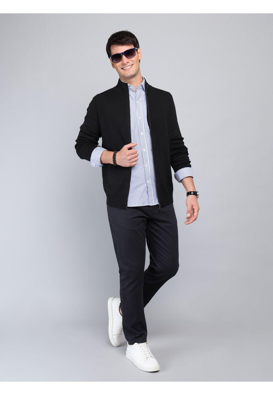 Sweater Cuello Alto Regular Fit Negro Arrow SW33013NE-3