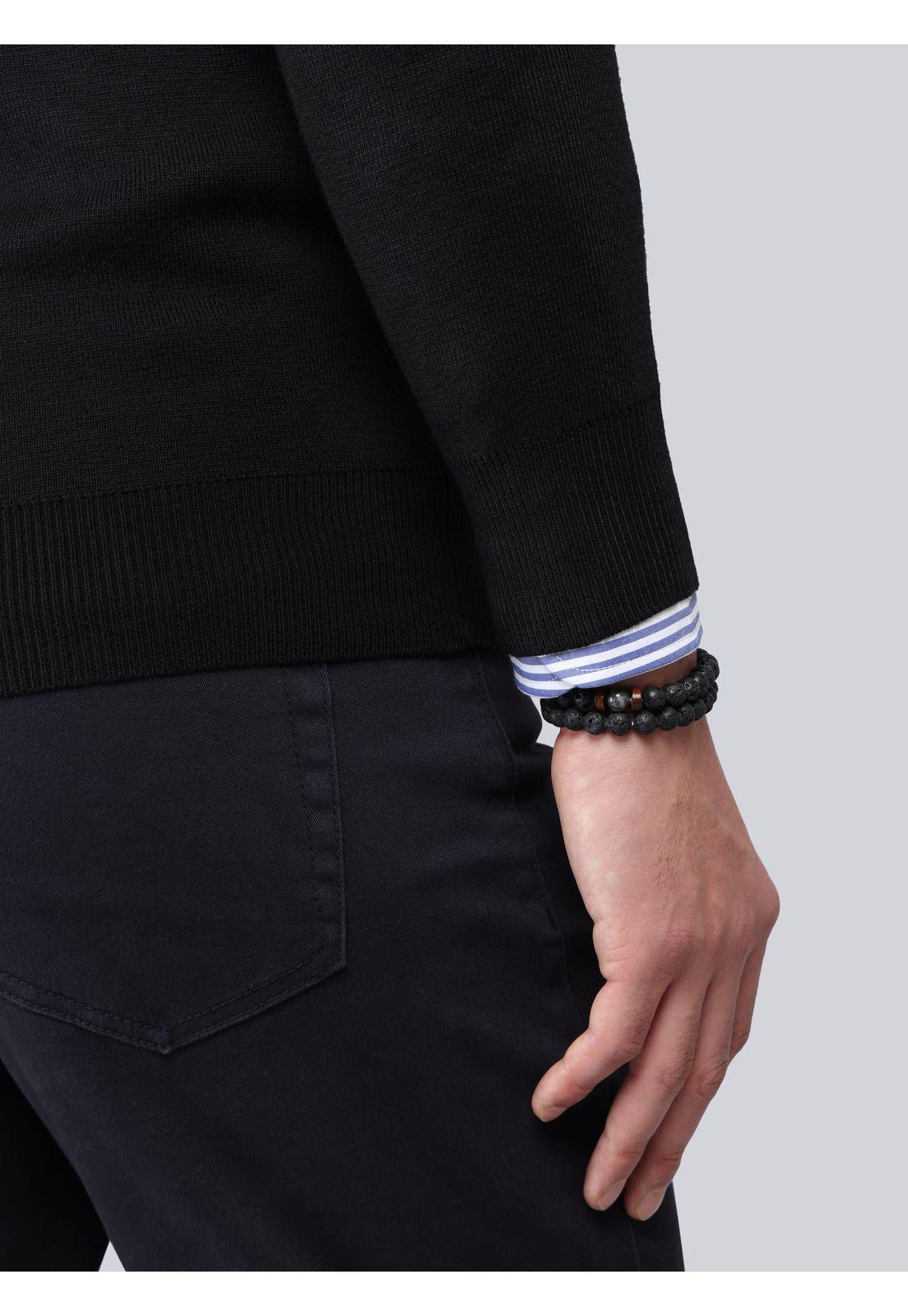 Sweater Cuello Alto Regular Fit Negro Arrow SW33013NE-4