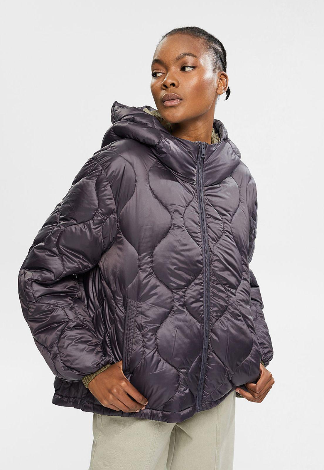 Chaqueta Acolchada Con Capucha Mujer Esprit-0