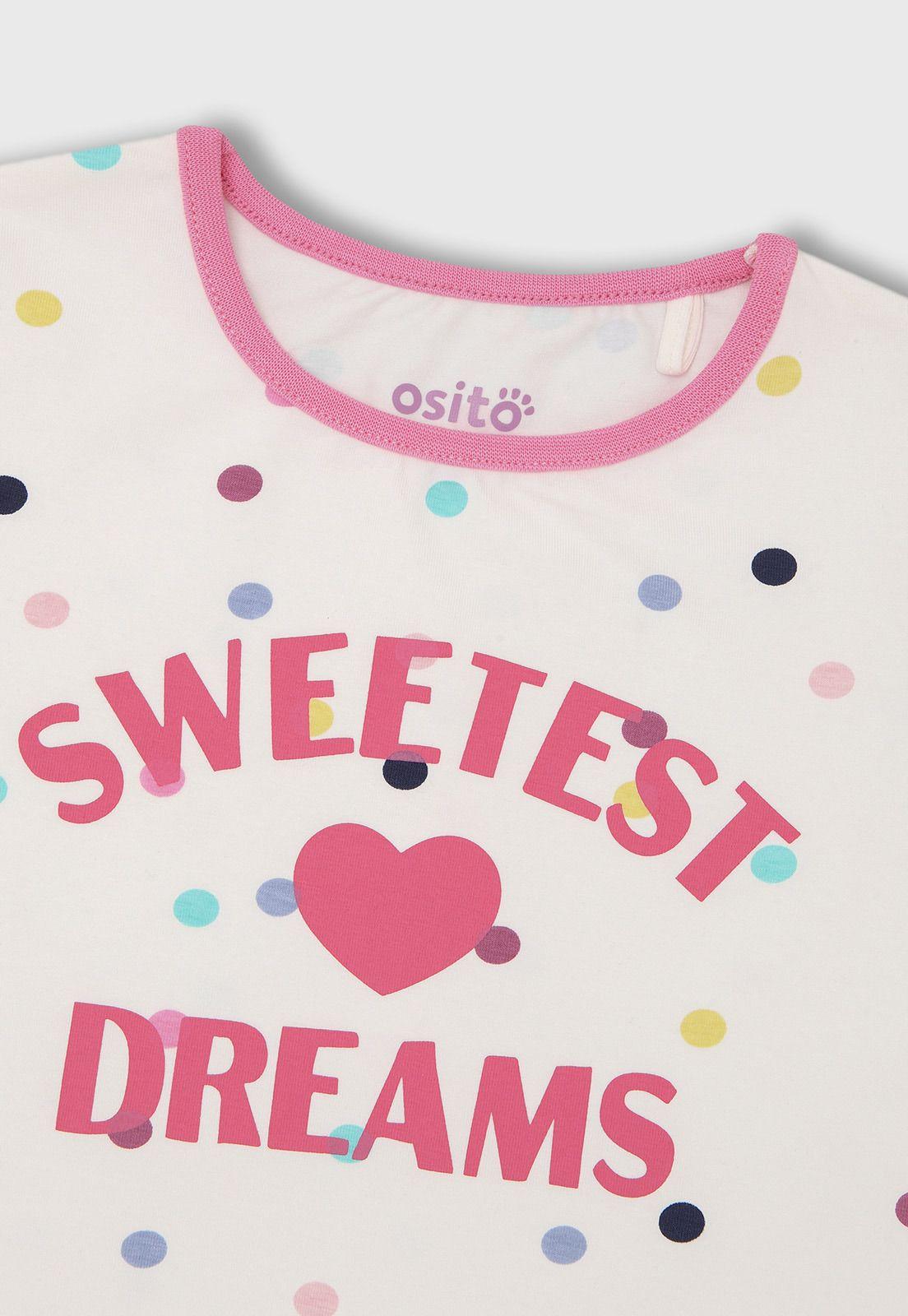 Pijama Manga Larga Niña Osito OPJA692RD-2